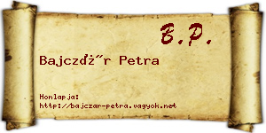 Bajczár Petra névjegykártya